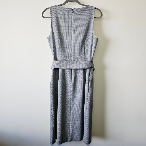 Club Monaco Pritha Dress Size 6 Houndtooth Belted Acamdemic Old Money - Picture 3 of 5
